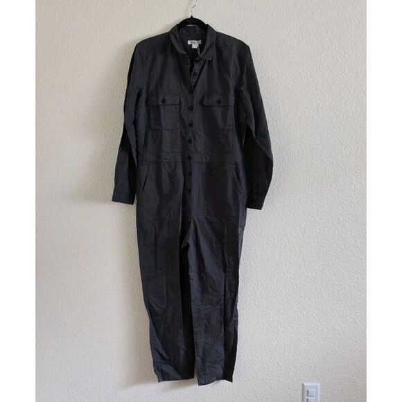 Outerknown Jumpsuit Size M Dark Gray S.E.A. Sea Suit Coveralls Linen Blend New - Picture 2 of 8
